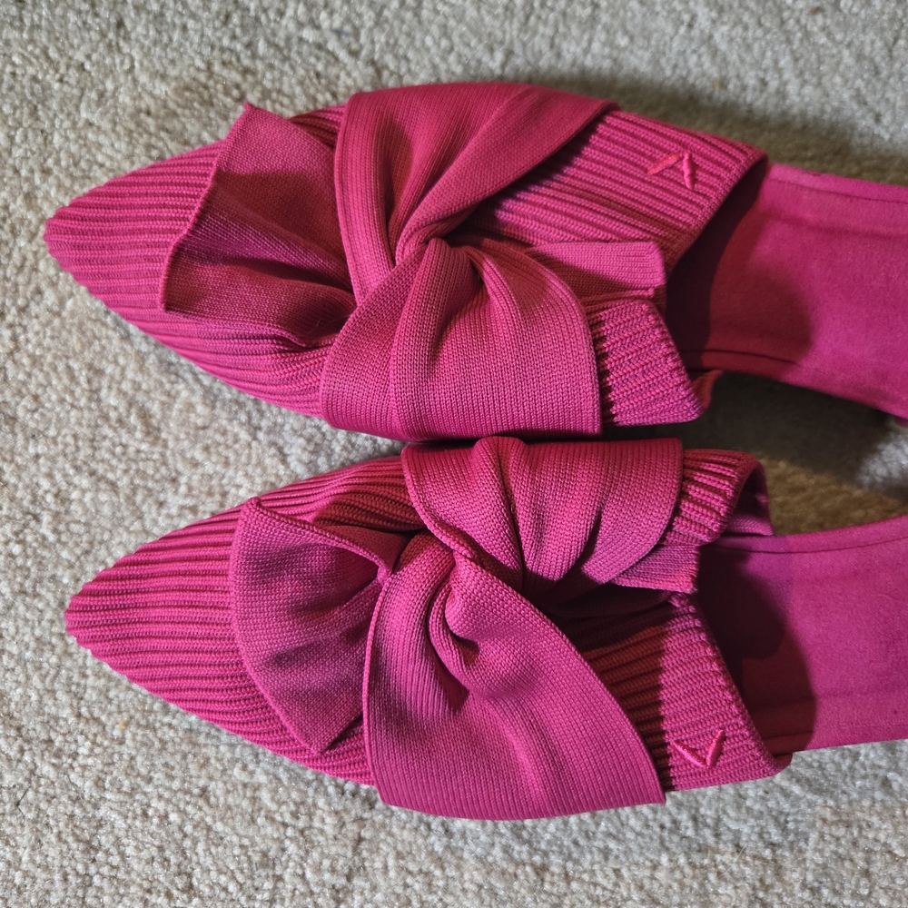 Elegant Pink Bow Mules - Picture 4 of 4